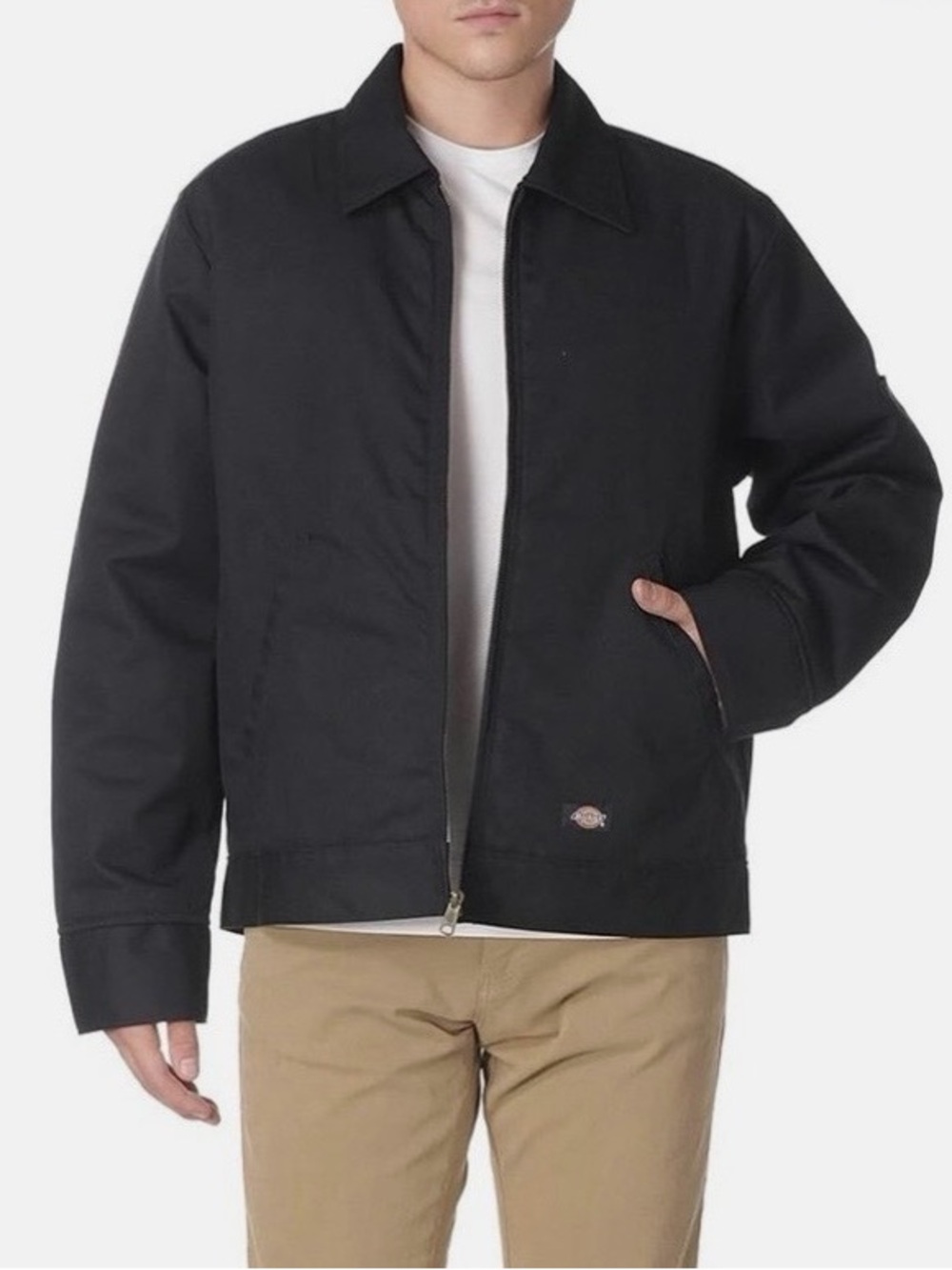 Dickies Insulated Eisenhower Jacket Black Medium Workwear Streetwear Boxy